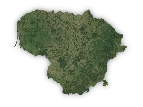 Lithuania cut out on white Stock Illustration