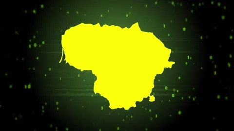 Lithuania Digital Map Intro Stock Footage 247969841