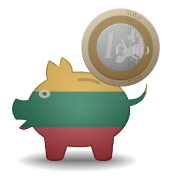 Lithuania euro イラスト素材
