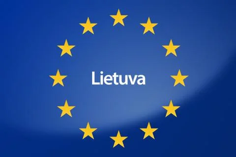 Lithuania Europe flag Stock Illustration