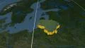 Lithuania extruded. Blue Marble. Graticule. 4k or 4k+ Resolution