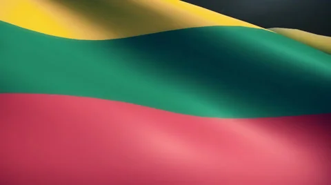 Lithuania Flag Animation Loop Stock Footage 38006195