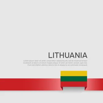 Lithuania flag background. State lithuanian patriotic banner, cover. Vector Illustrazione stock
