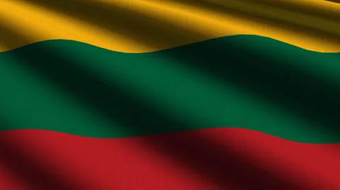 Lithuania flag close up Stock Footage 942012
