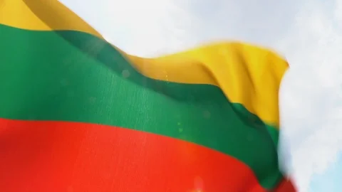 Lithuania Flag Flapping Stock Footage 118962978