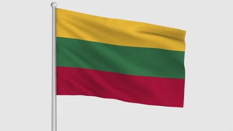 Lithuania Flag Stock Footage 219544061