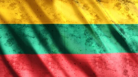 Lithuania Flag Grunge Stock Footage 123779049