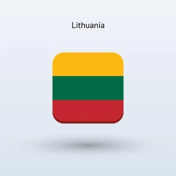 Lithuania flag icon Stock-Illustration