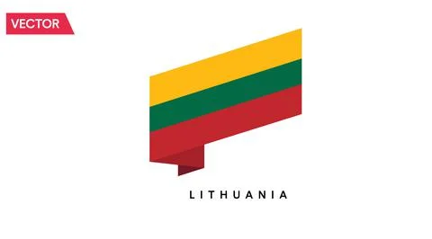 Lithuania Flag Icon. Stock Illustration