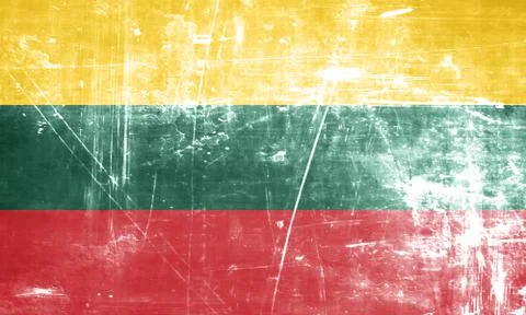 Lithuania flag Illustrazione stock