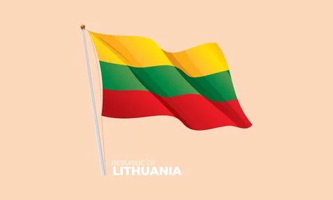 Lithuania flag Stock Illustration