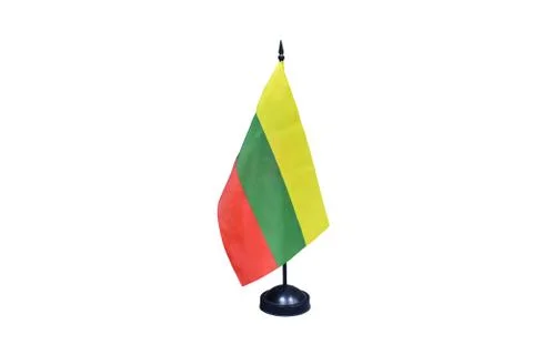 Lithuania flag isolated on white background Stock Photos