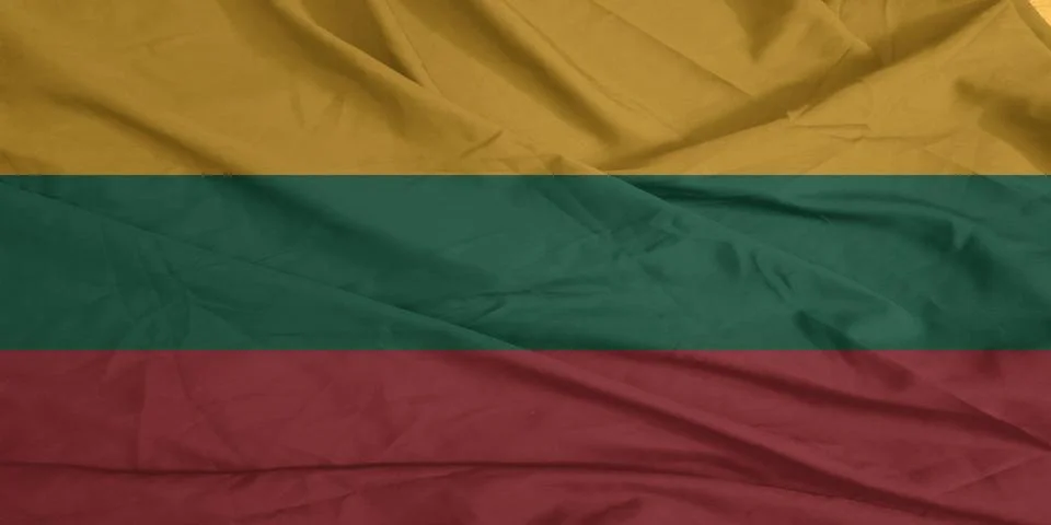 Lithuania Flag moving softly in the wind Stock Photos