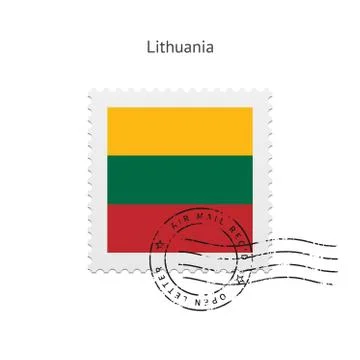 Lithuania Flag Postage Stamp. Stock-Illustration