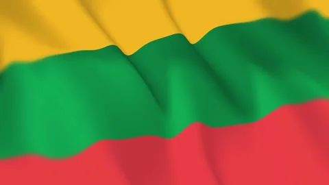 Lithuania Flag Seamless Loop 4k 60fps on Sky Background Stock Footage 340347394