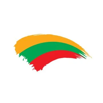 Lithuania flag, vector illustration Stock Illustration