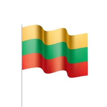 Lithuania flag, vector illustration Stock Illustration