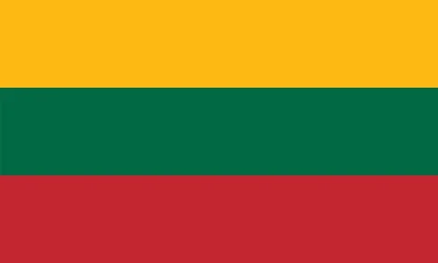 Lithuania flag, vector illustration Stock Illustration