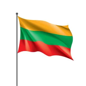Lithuania flag, vector illustration Stock Illustration