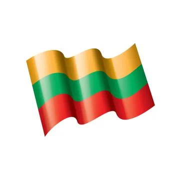 Lithuania flag, vector illustration Stock Illustration
