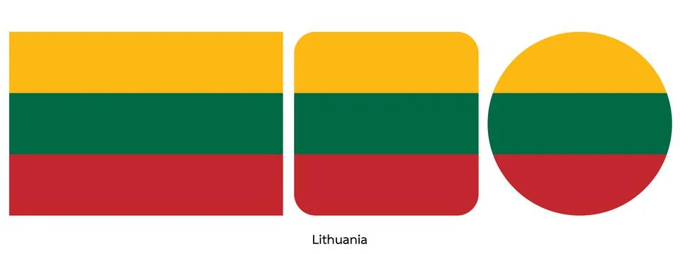 Lithuania flag, vector illustration Stock Illustration