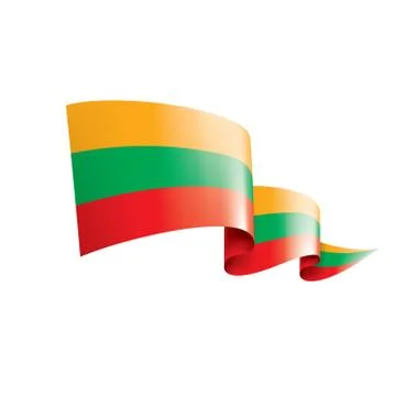 Lithuania flag, vector illustration on a white background Stock Illustration