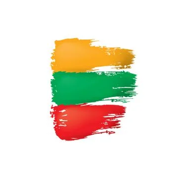 Lithuania flag, vector illustration on a white background Stock Illustration