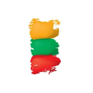 Lithuania flag, vector illustration on a white background Stock Illustration