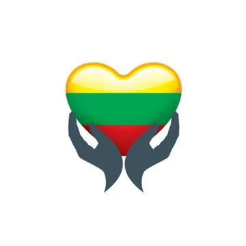 Lithuania flag, vector illustration on a white background. Stock Illustration