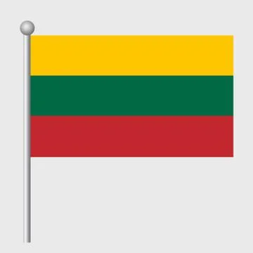 Lithuania flag vector template background realistic copy Stock Illustration