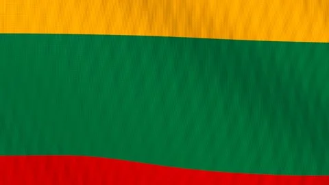 Lithuania flag waving white background loop Stock Footage 342961797