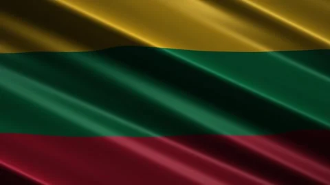 Lithuania flag waving in the wind Stock-Footage 348687562