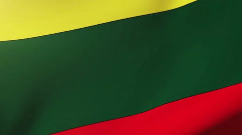 Lithuania flag waving in the wind. Looping sun rises style.  Animation loop Stock-Footage 48323123