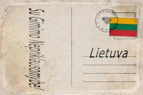 Lithuania Independence Day Background Stock Illustration