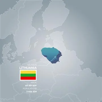 Lithuania information map. Stock Illustration