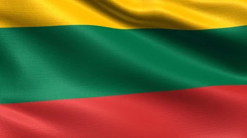 Lithuania Looping Flag 4K Vídeos de archivo 107879250