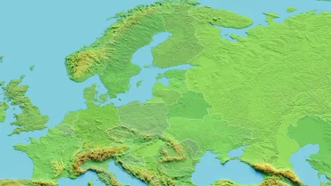 Lithuania Map 3D animated with Borders Stock-Footage 348527581