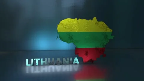 Lithuania Map Stock Footage 283076792