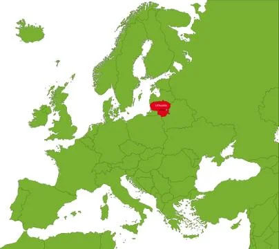 Lithuania map Stock Illustration