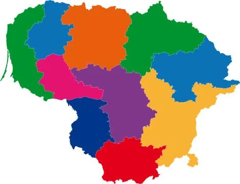 Lithuania map Stock Illustration