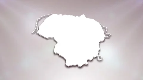 Lithuania Map Intro Stock Footage 241982141