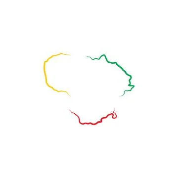 Lithuania map logo icon vector symbol element Stock Illustration