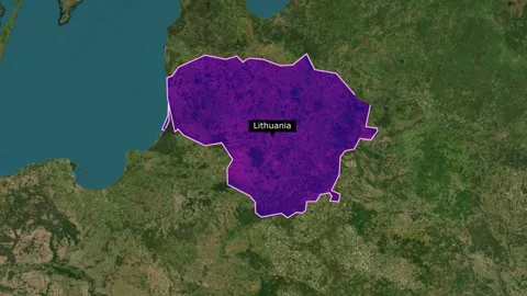 Lithuania Map New Style Stock Footage 294131142