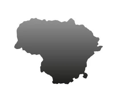 Lithuania map on white background Stock Illustration