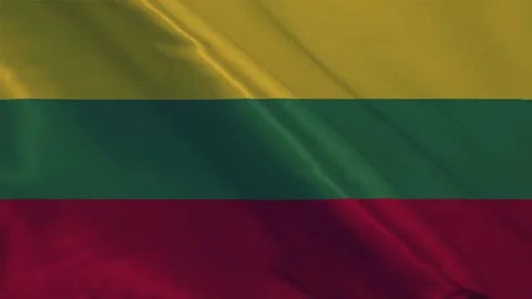 Lithuania National Waving Flag, Motion Animation of Lithuania National Flag Stock Footage 305132844