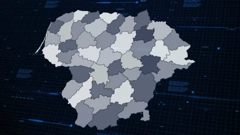 Lithuania network map 動画素材 87976808