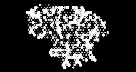 Lithuania Pixel Dot Art Animation Stock Footage 312475648