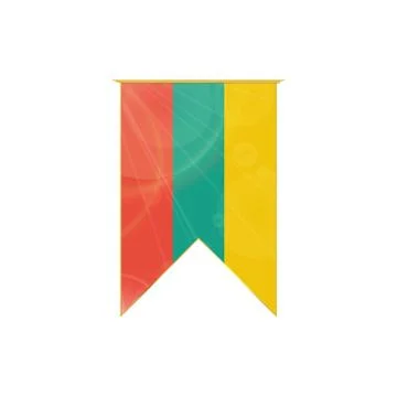 Lithuania ribbon flag Stock Illustration