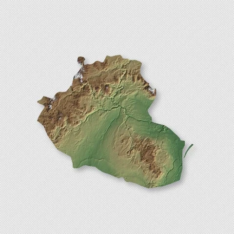 Lithuania Rotating 3D Relief Map Seamless Loop, Alpha Channel 4K 스톡 동영상 340710209
