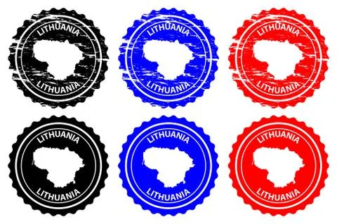 Lithuania rubber stamp Stock Illustration